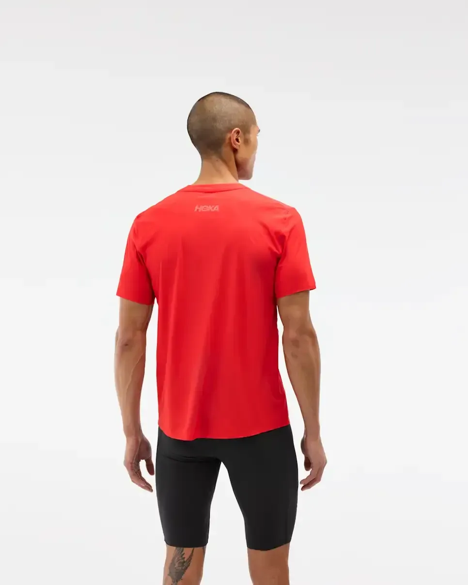 HOKA Airolite Short Sleeve 2.0 Vermillion