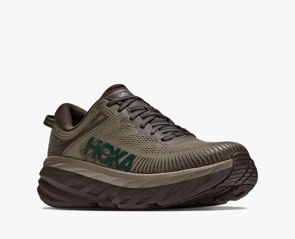 HOKA Bondi 7 Antique Olive Cast Iron