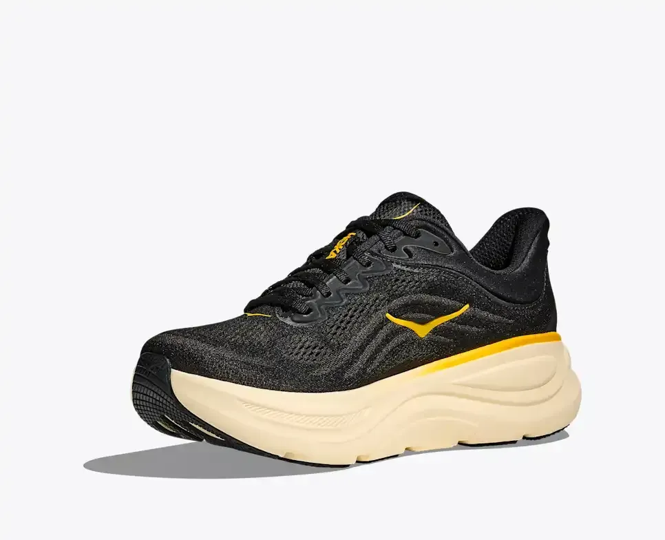 HOKA Bondi 9 Carbon Black Yellow Gold