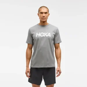 HOKA Core Logo Graphic Tee Galactic Grey