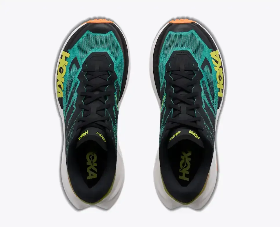 HOKA Mafate X Black Electric Aqua