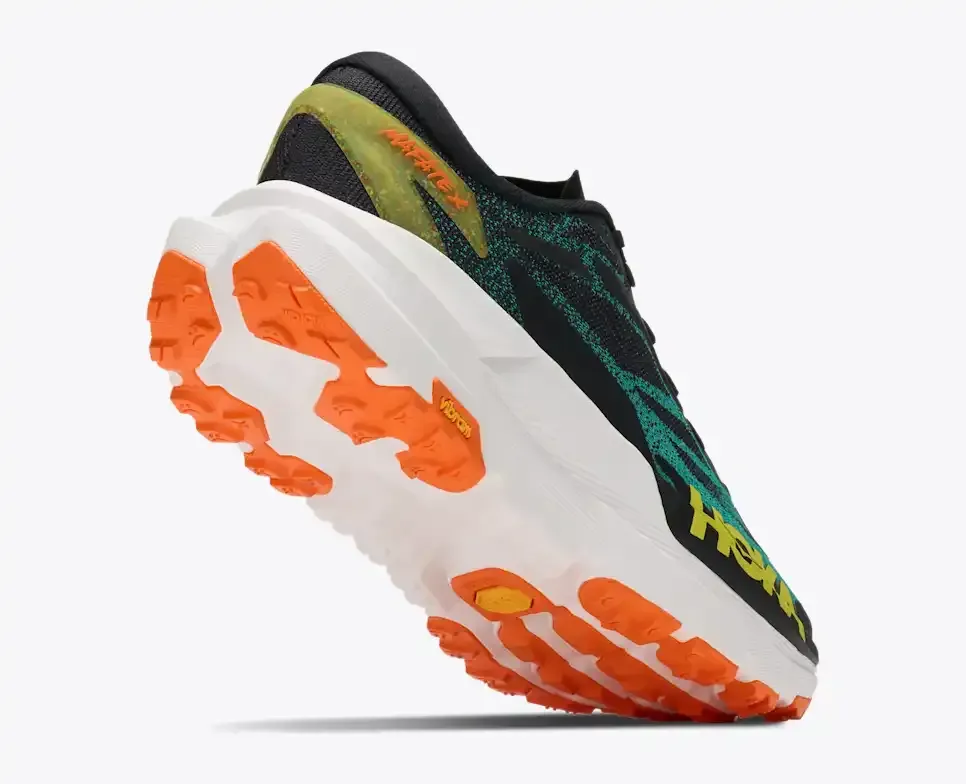 HOKA Mafate X Black Electric Aqua