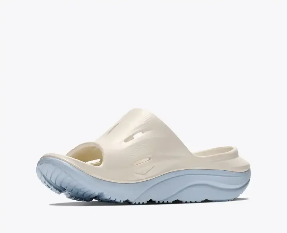 HOKA ORA Recovery Slide 3 Alabaster Ambient Blue