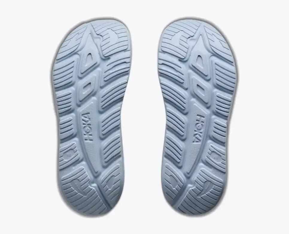 HOKA ORA Recovery Slide 3 Alabaster Ambient Blue