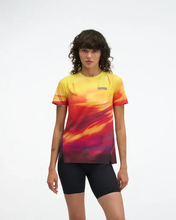 HOKA Race Day Short Sleeve Hoka Citrus Prt (Women's)